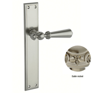 Door lever handle set on plate - 267MM 