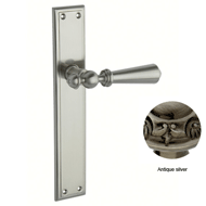 Door lever handle set on plate - 267MM 