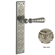 Door lever handle set on plate - 267MM 