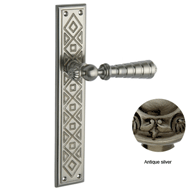 Door lever handle set on plate - 267MM 