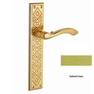 Door lever handle set on plate - 267MM 