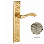 Door lever handle set on plate- 267MM -