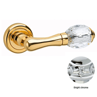 Door lever handles set on Roses with Sw