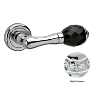 Door lever handle set on Rose with Key 