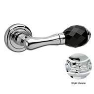 Door lever handles set on Roses with Sw