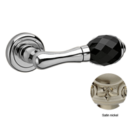 Door lever handles set on Roses with Sw