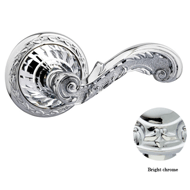 Door lever handle set on rose with Key 