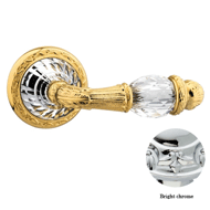 Door lever handle set on rose with Key 