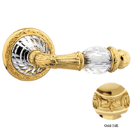 Door lever handle set on rose with Key 