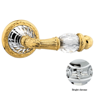 Door lever handle set on rose with Key 