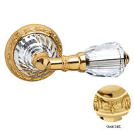 Door lever handle set on rose with Key 
