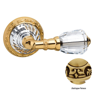 Door lever handle set on rose with Key 