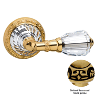Door lever handle set on rose with Swar