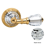 Door lever handle set on rose with Key 