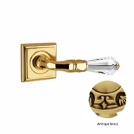 Door lever handle set on rose with Key 