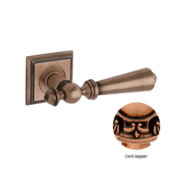 Door lever handle set on rose with Key 