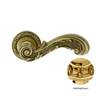 Door lever handle set on rose with Key 