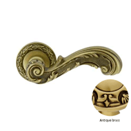 Door lever handle set on rose with Key 
