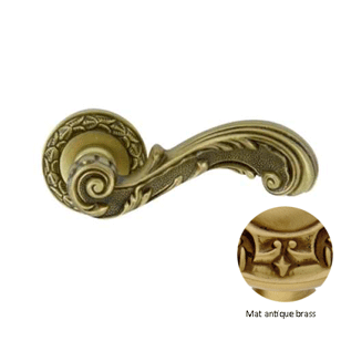 Door lever handles set on roses - Mat A