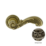 Door lever handle set on rose with Key 
