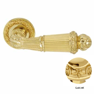 Door lever handle set on rose with Key 