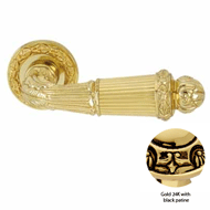 Door lever handle set on rose with Key 