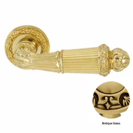 Door lever handles set on roses - Antiq