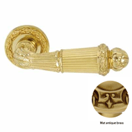 Door lever handle set on rose with Key 