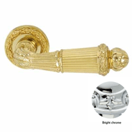 Door lever handle set on rose with Key 