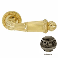 Door lever handle set on rose with Key 