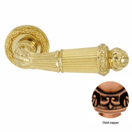 Door lever handle set on rose with Key 