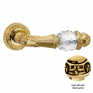 Door lever handle set on rose with Key 