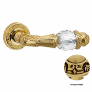 Door lever handle set on rose with Key 