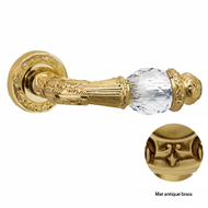 Door lever handle set on rose with Key 