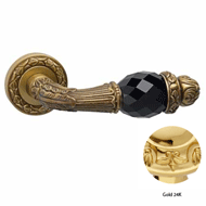 Door lever handle set on rose with Key 