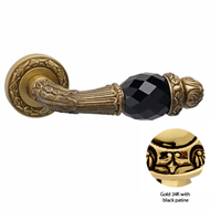 Door lever handle set on rose with Key 