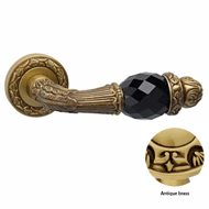 Door lever handle set on rose with Key 