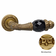 Door lever handle set on rose with Key 