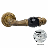 Door lever handle set on rose with Key 