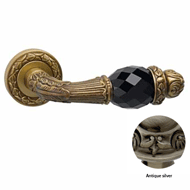 Door lever handle set on rose with Key 