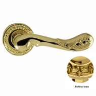 Door lever handle set on rose with Key 