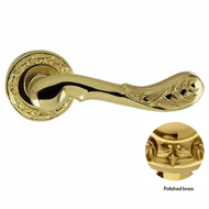 Door lever handles set on roses - Polis