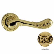 Door lever handles set on roses - Antiq