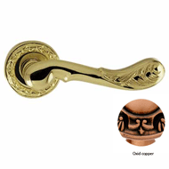 Door lever handles set on roses - Oxid 