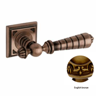 Door lever handle set on rose with Key 