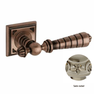 Door lever handle set on rose with Key 