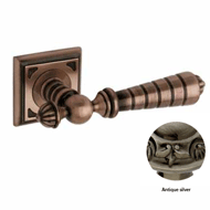 Door lever handle set on rose with Key 