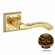Door lever handle set on rose with Key 
