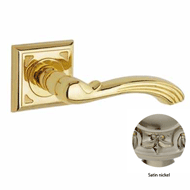 Door lever handle set on rose with Key 