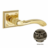 Door lever handle set on rose with Key 